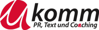 Logo Makomm PR, Text und Coaching